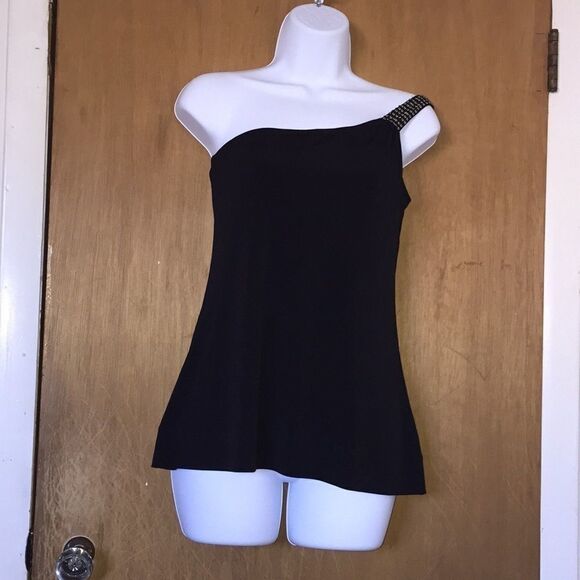 One shoulder express top!!SizeXS! Beaded one shoulder! Gorgeous! EUC! - Picture 1 of 4